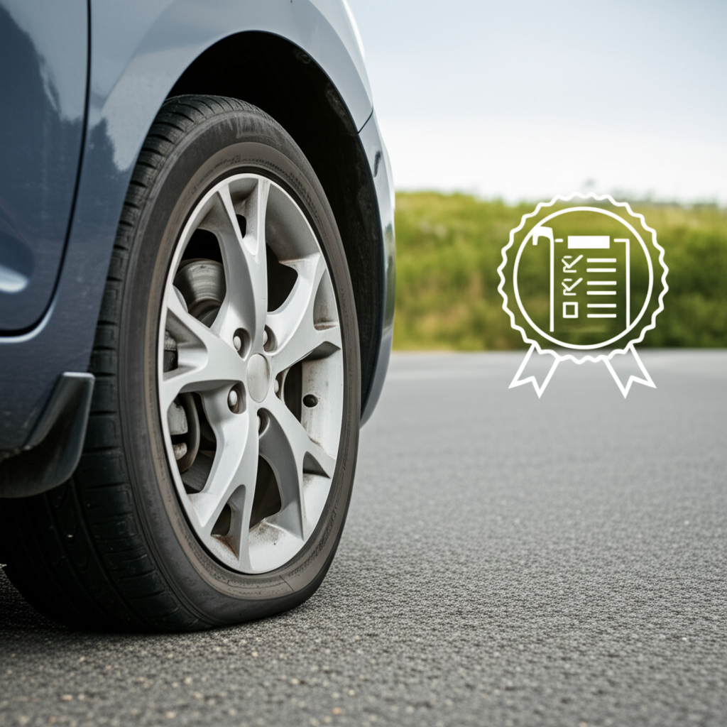Generate a high-quality, relevant image prompt for an article about: Flat Tires Covered Under Warran