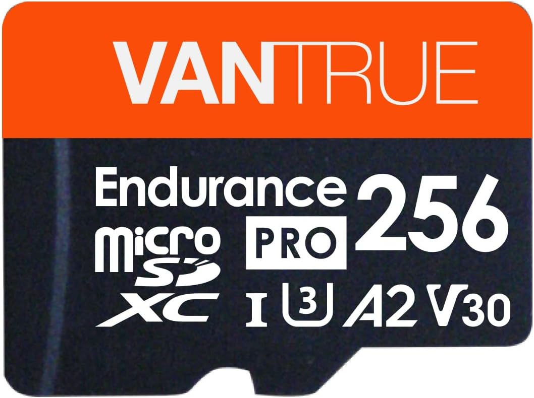Vantrue 256GB microSDXC UHS-I U3 4K Video High-Speed Card with Adapter