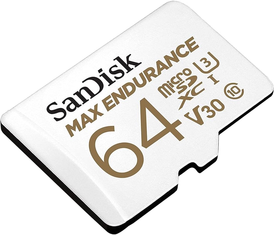 SanDisk 64GB MAX Endurance microSDXC Card with Adapter for Security Ca