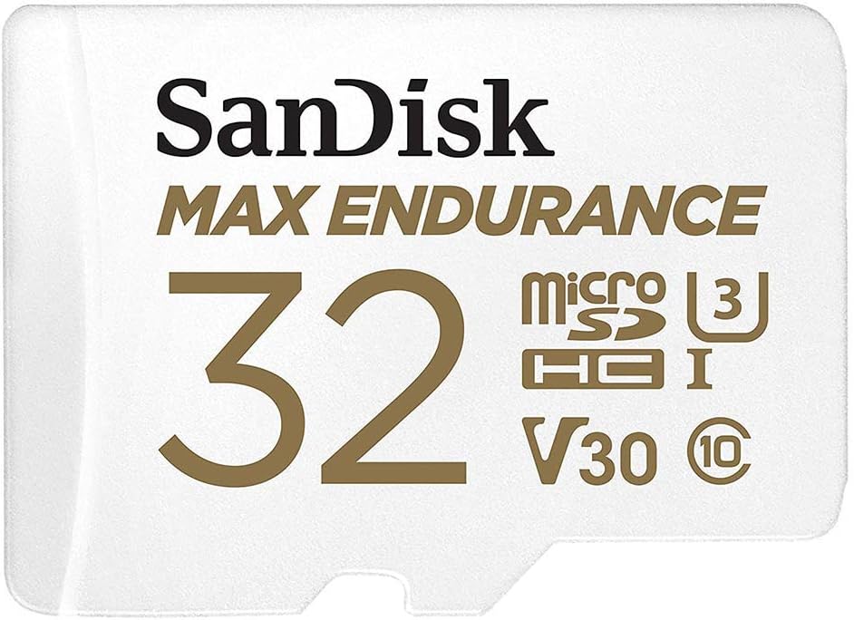 SANDISK 32GB MAX Endurance microSDHC Card with Adapter, C10 U3 V30 4K 