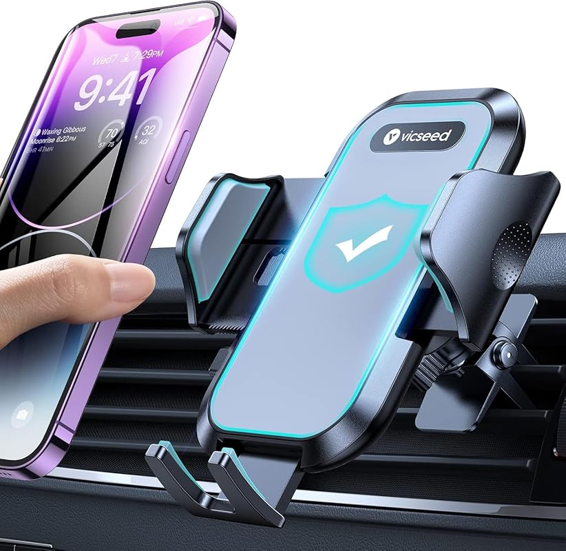 VICSEED Upgrade Ultra Stable Car Phone Holder with Double Lock Metal C