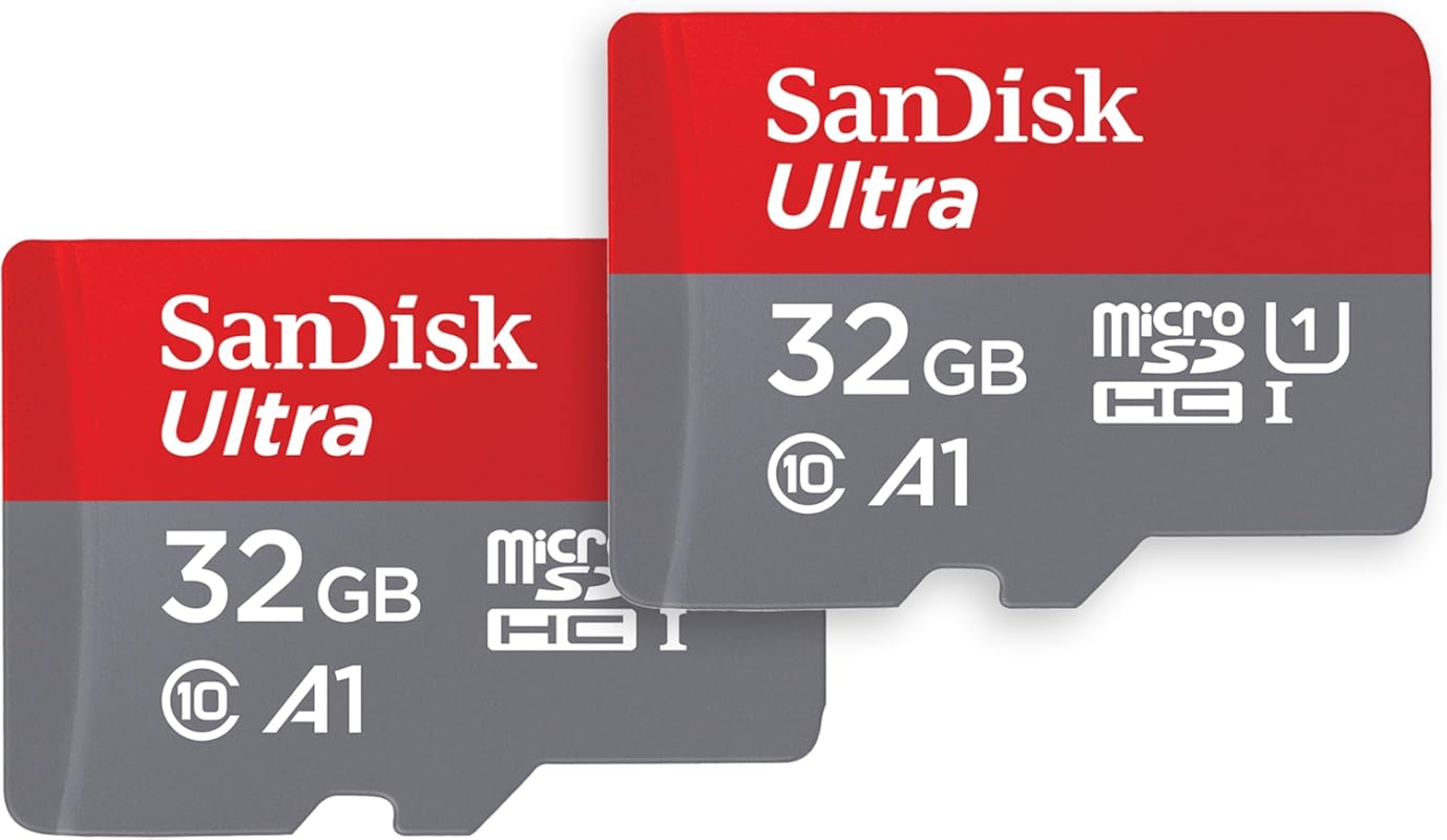 SanDisk Ultra 64GB (2-Pack) UHS-I microSDHC Memory Cards with Adapter 