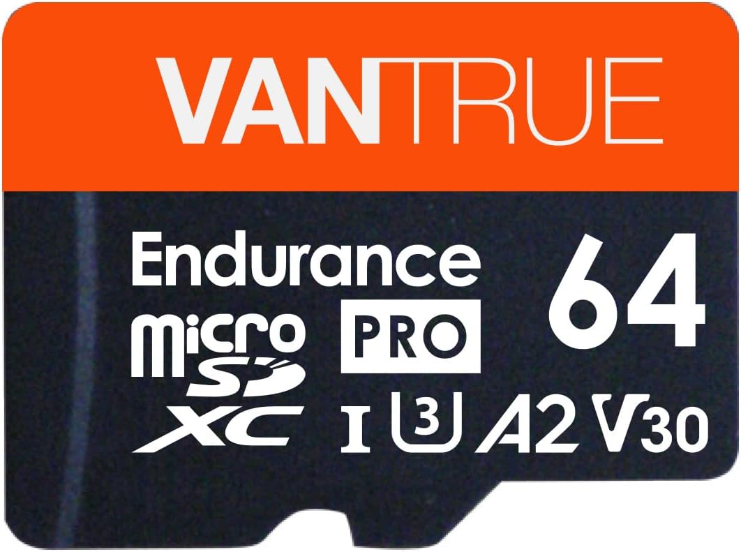 Vantrue 64GB microSD Card with Adapter, U3 UHS-I High Speed, for Dash