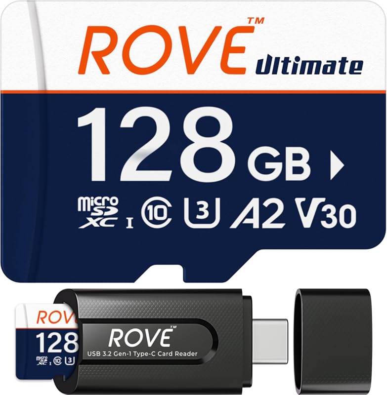 ROVE Ultimate 128GB Micro SD Card with USB 3.2 Reader, 170MB/s, 4K, A2