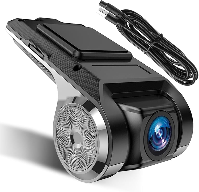 Inefala USB Car DVR with ADAS, Full HD Night Vision & 32GB SD Card for