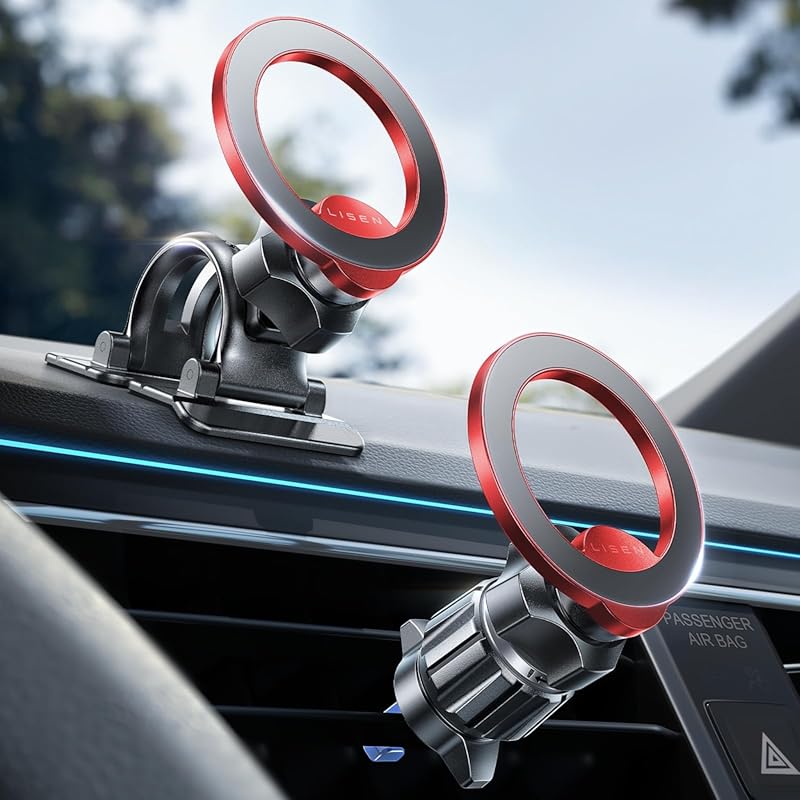 LISEN 2026 Strong Magnetic Car Mount for MagSafe Compatible Phones wit