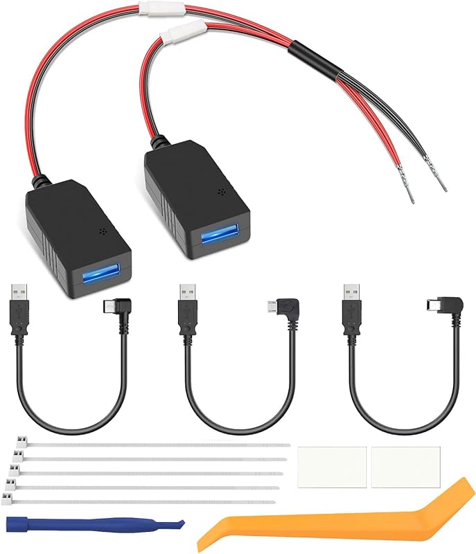 Universal Dash Cam Power Adapter, 12V to 5V Buck Converter with Hide U