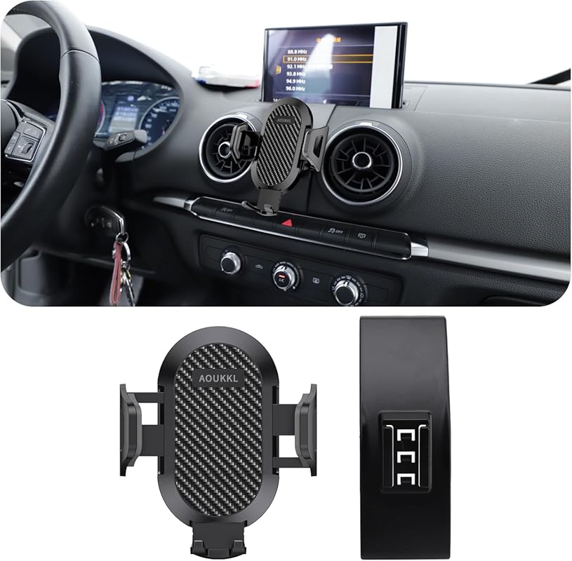 Thick Case Friendly Phone Holder for Audi A3/S3/RS3 2014-2020 with 360