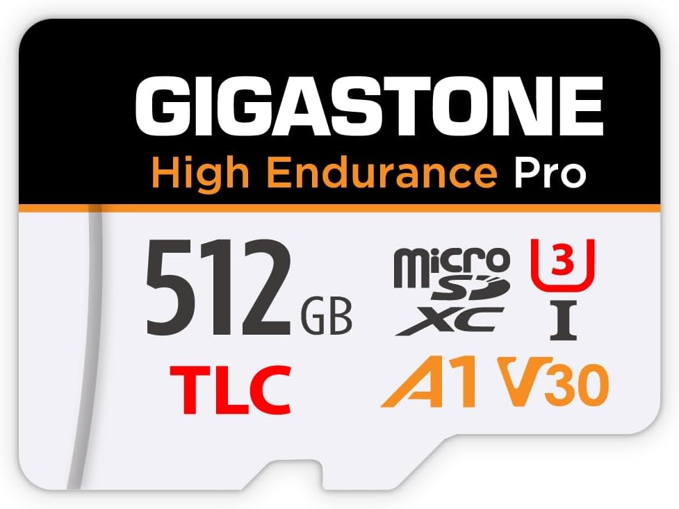 GIGASTONE 512GB Micro SD Card with 5-Years Free Data Recovery, High En