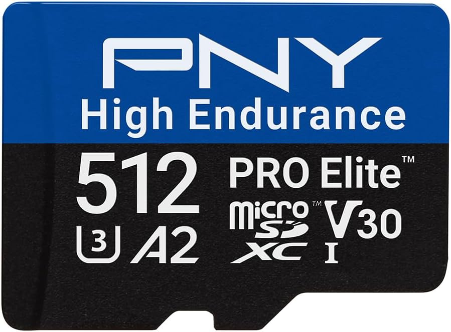 PNY 512GB PRO Elite High Endurance microSDXC, Up to 137.6K Recording H