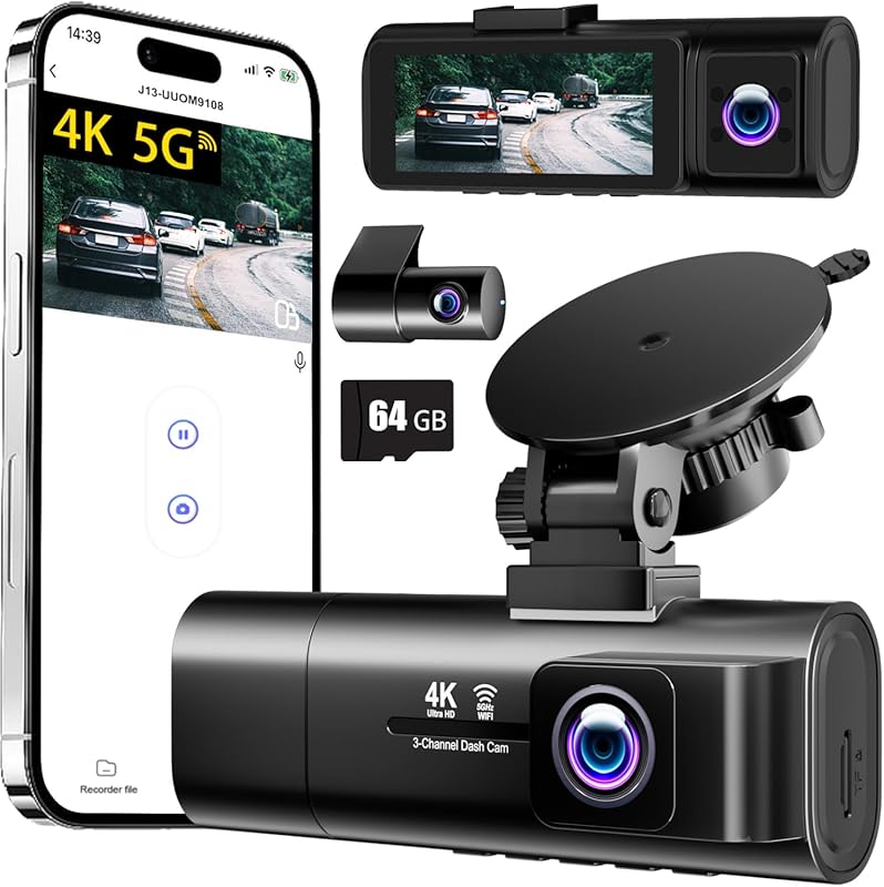 4K 3-Channel Dash Cam 3.16