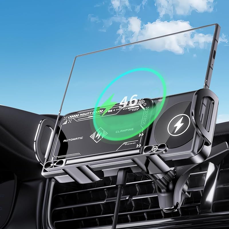 Wireless Car Charger – 15W Dual Coil Fast Charging for Samsung Z Fold 