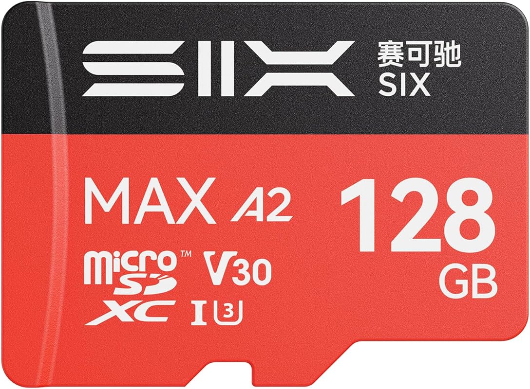 SIX M200 128GB Micro SD Card Up to 190MB/s for 4K UHD Continuous Recor