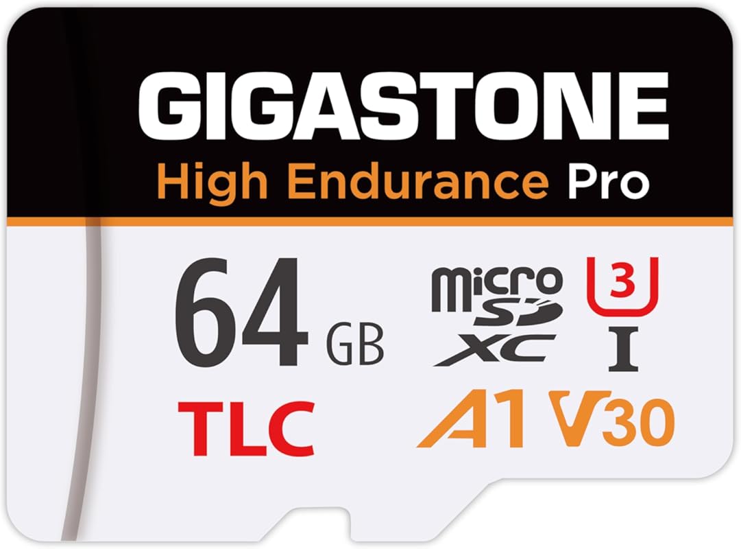 Gigastone 64GB Micro SD Card, TLC High Endurance Pro, Up to 95MB/s, Co