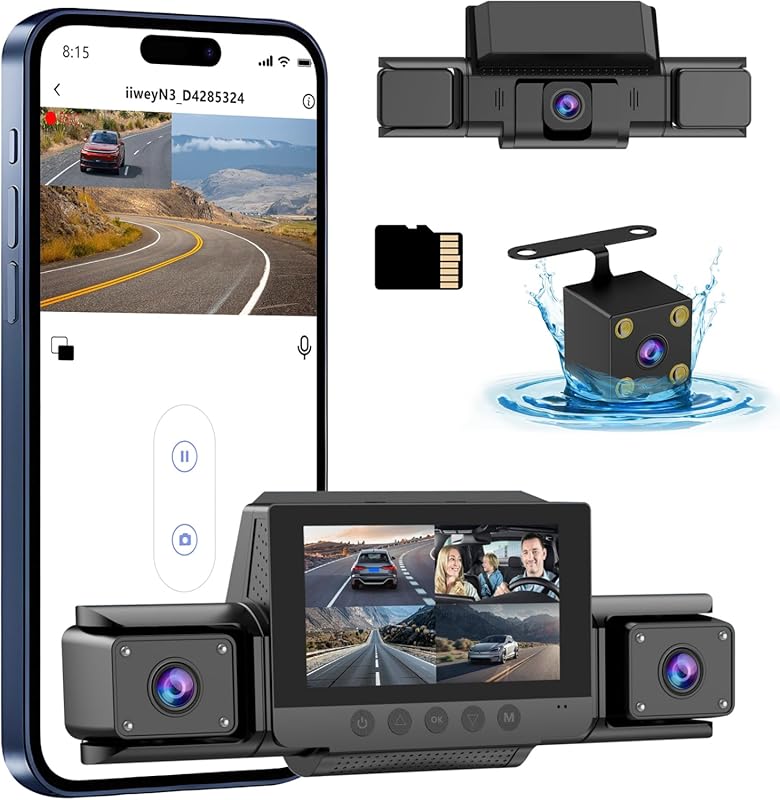 4 Channel All-Round Protection Dash Cam, 5G WiFi, GPS, IR Night Vision