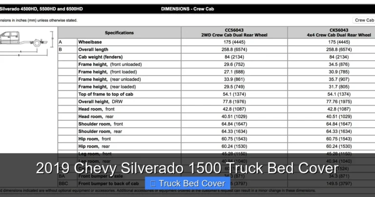 2019 Chevy Silverado 1500 Truck Bed Cover