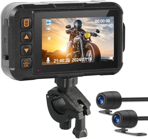 Motorcycle Dash Cam, 3" Screen