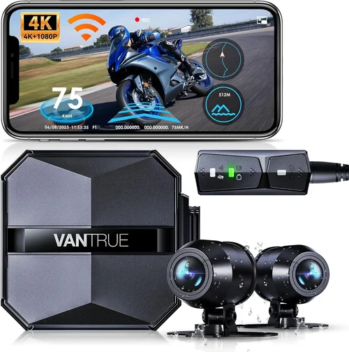 Vantrue F1 Motorcycle 4K Dash