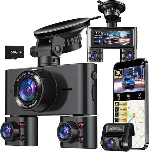 Dash Cam 360°, 4 Channel Camer