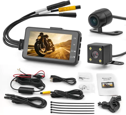 Motorcycle Dash Cam with Dual
