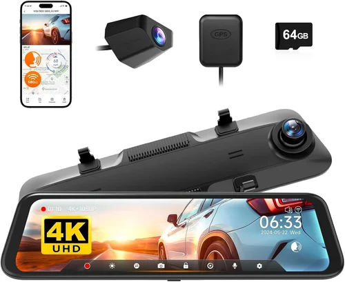 WOLFBOX G850 12" 4K Rear View