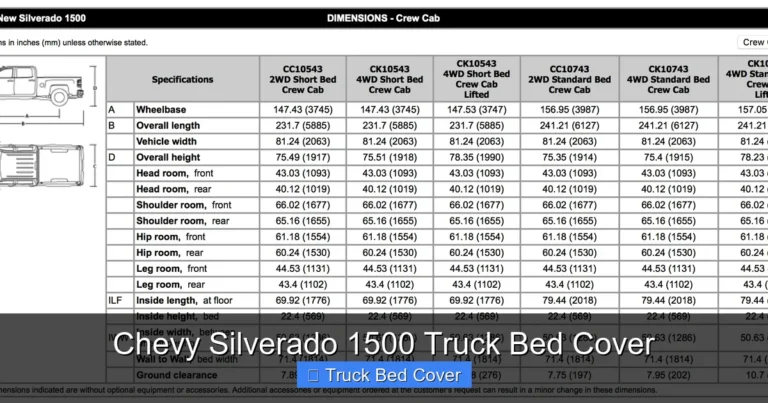 Chevy Silverado 1500 Truck Bed Cover