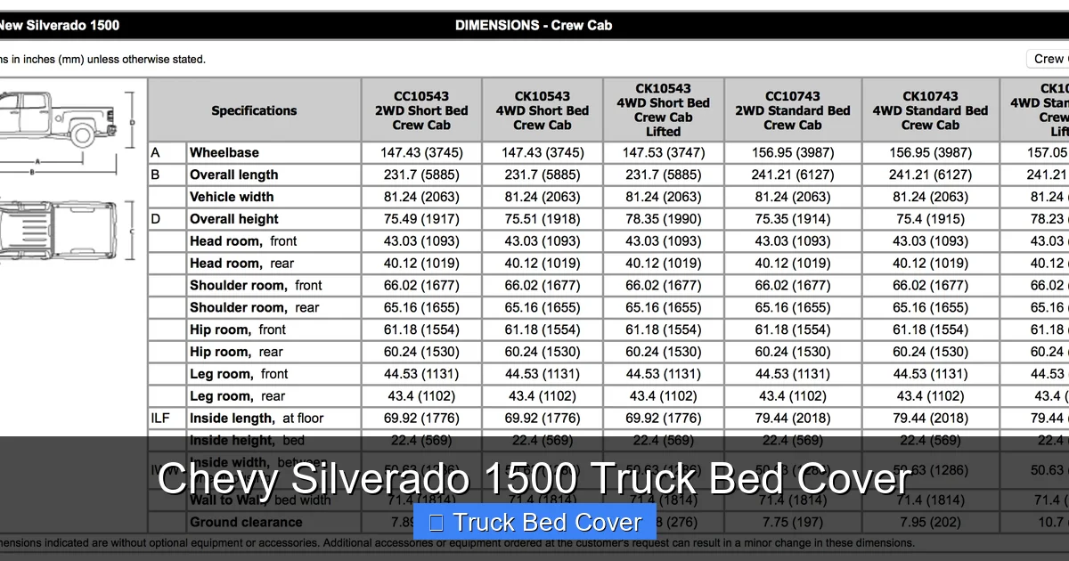 Chevy Silverado 1500 Truck Bed Cover