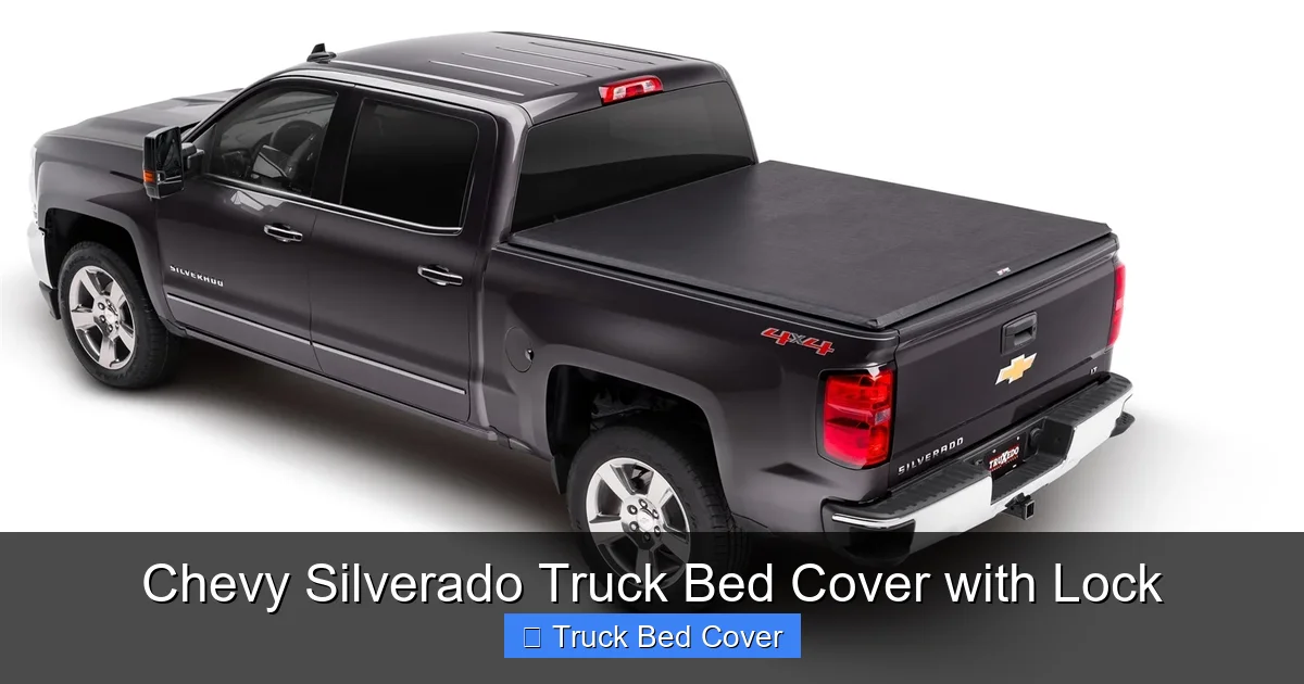 Chevy Silverado Truck Bed Cover with Lock