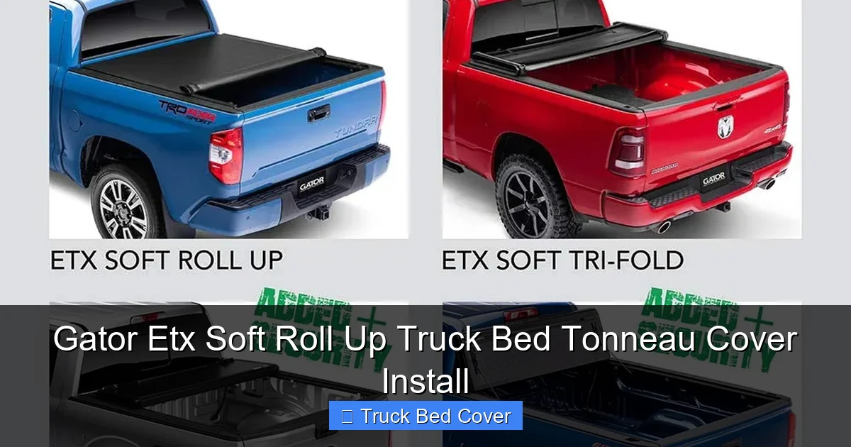 Gator Etx Soft Roll Up Truck Bed Tonneau Cover Install