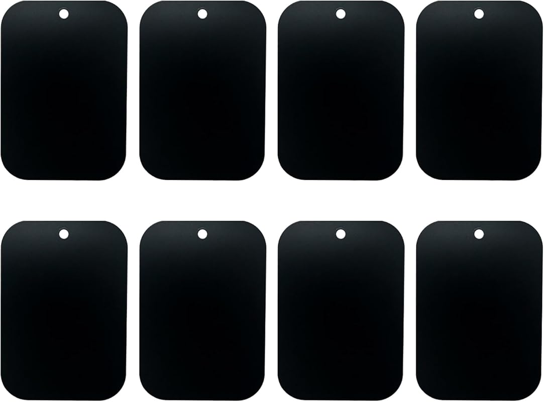 GDMINLO 8 Pack Rectangular Metal Plates – Full Adhesive for Magnetic P
