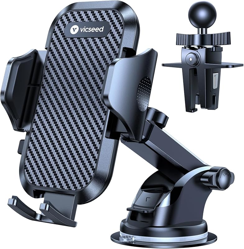 VICSEED Ultimate Sturdy Car Phone Holder with 95+LBS Suction & Long Ar