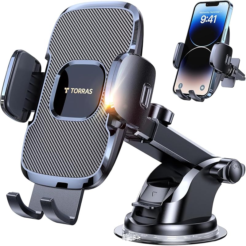 TORRAS Ultra-Durable Strongest Suction Phone Mount with Safety Certs f