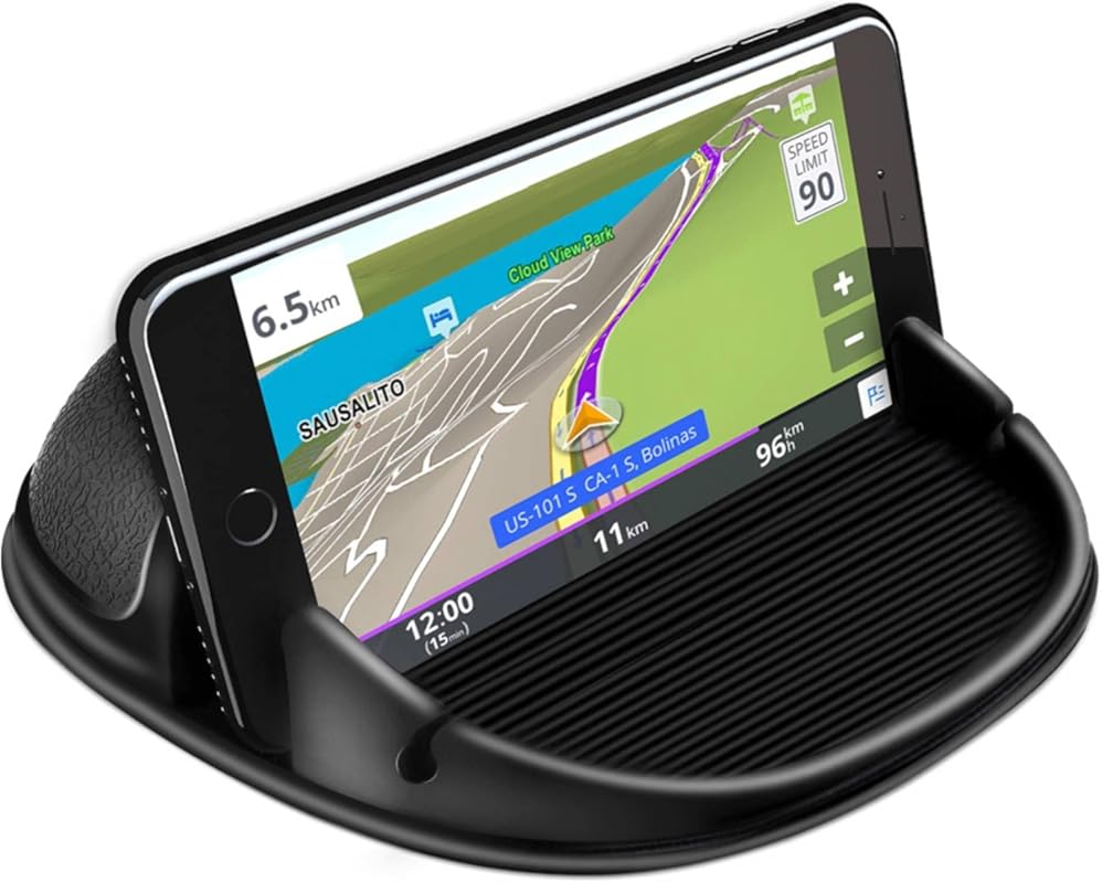 Loncaster Silicone Car Phone Holder Mat – Slip-Free Dashboard Mount fo