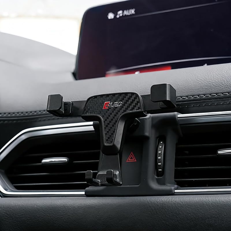 BEERTE Carbon Fiber Gravity Phone Mount for Mazda CX-5 2017-2026, Adju