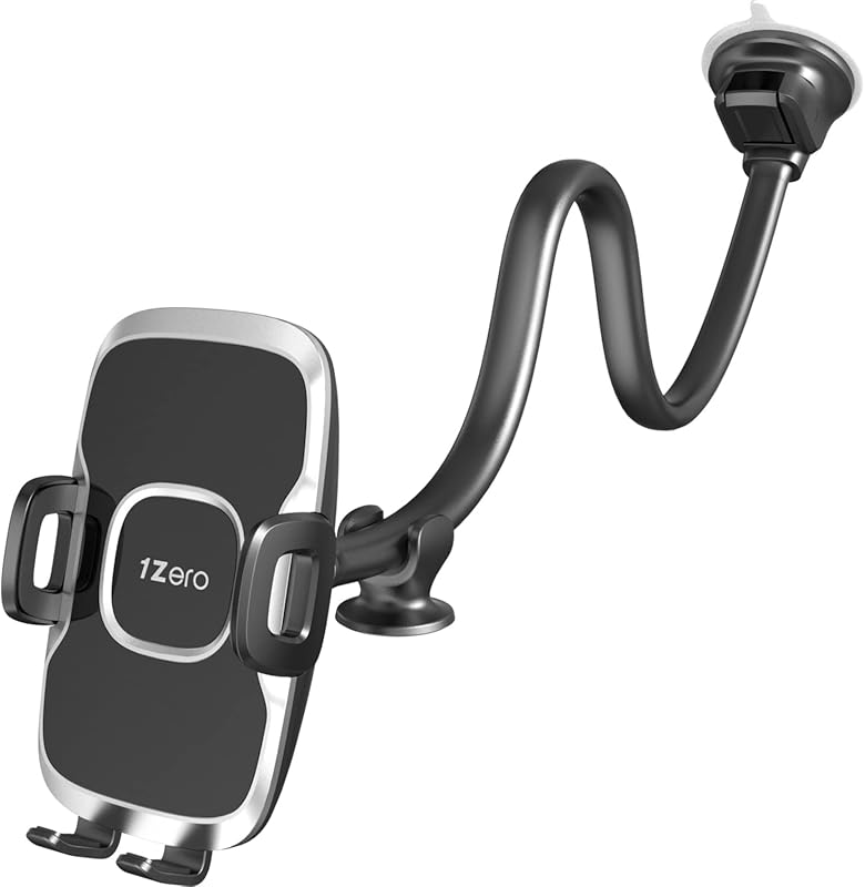 1Zero Solid Car Truck Phone Mount with 14-Inch Gooseneck Arm & Industr