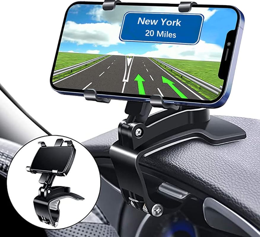 VANMASS Upgraded Car Phone Holder – Strongest Suction & Clip, Fits iPh