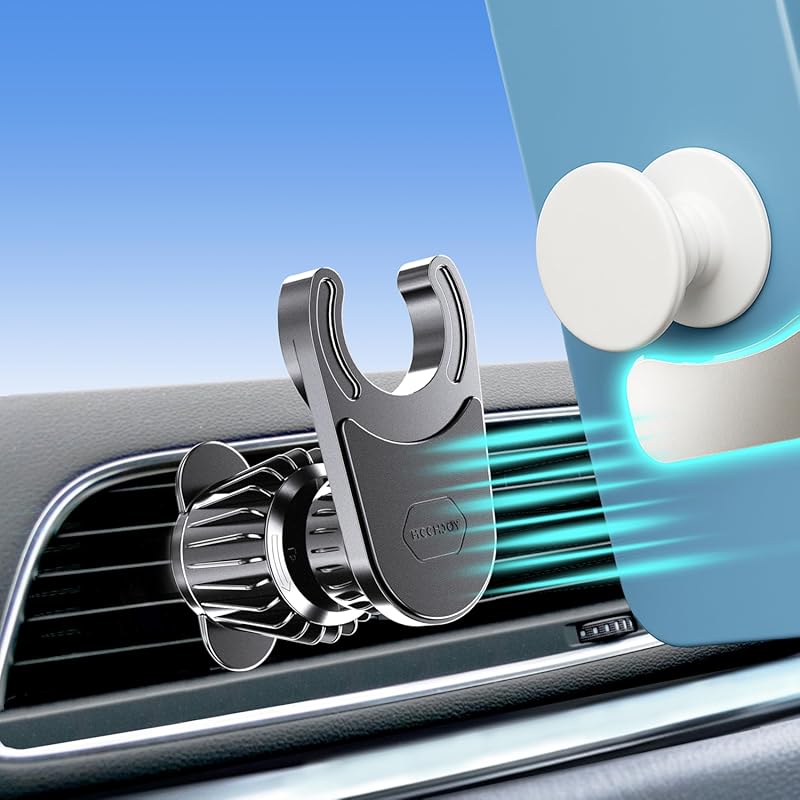 MCCHJoy 2X-Hold Magnetic Car Mount for PopSockets – Easy Air Vent Inst