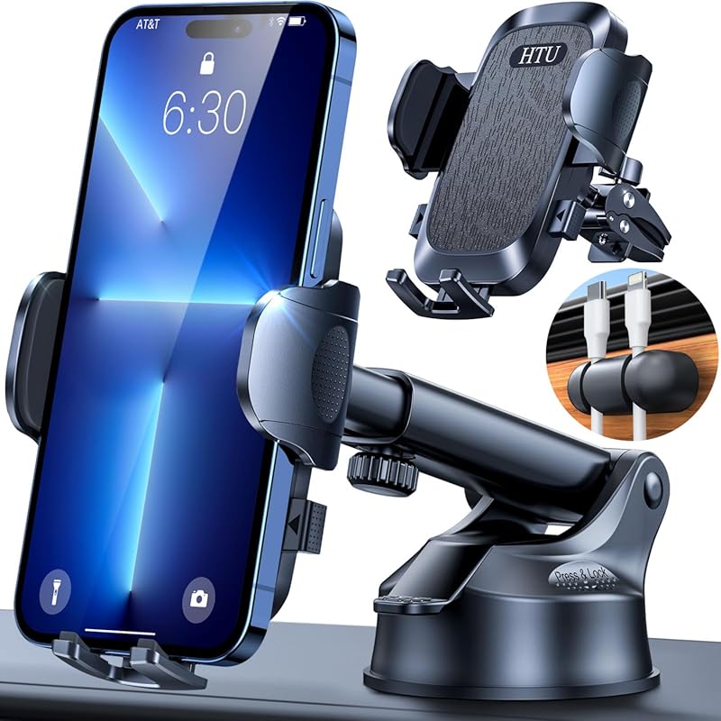 HTU 98+LBS Strongest Suction Military-Grade Car Phone Mount – Patent &