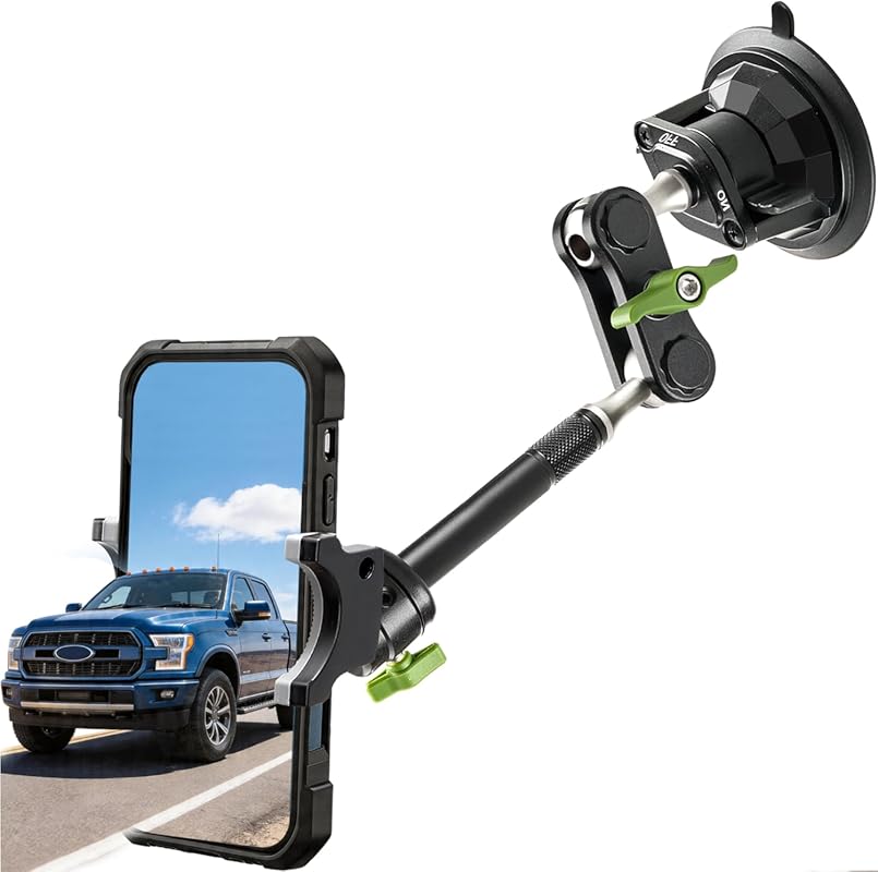 Heavy Duty Suction Cup Truck Phone Mount for F-150, RAM, Silverado & F