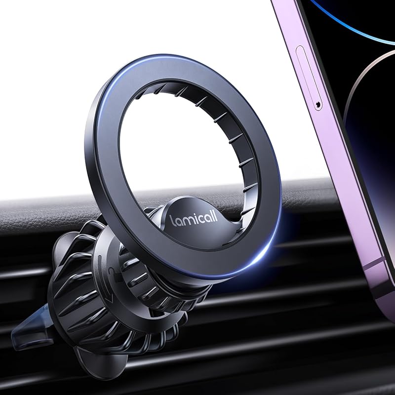 Lamicall MagSafe Car Mount with 20 Super Magnets for Hands-Free Drivin