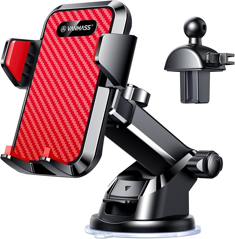 VANMASS Ultimate Car Phone Mount – 85+LBS Strongest Suction & Military