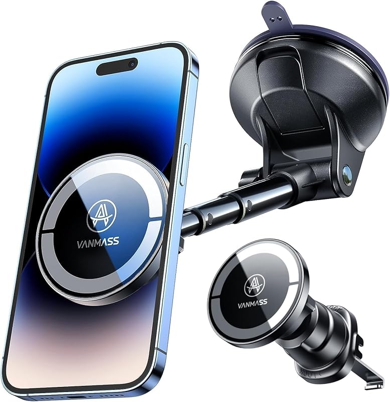 Military-Grade Magnetic Car Mount for MagSafe with Strongest Suction