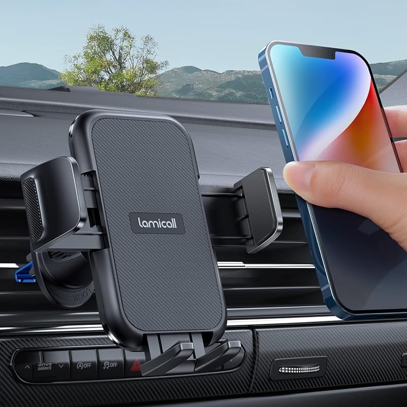 Lamicall 2026 Wider Clamp & Metal Hook Car Phone Holder Vent – Thick C