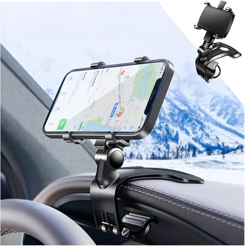 zipelo ABS Car Phone Mount with 1400° Rotation for 3–7