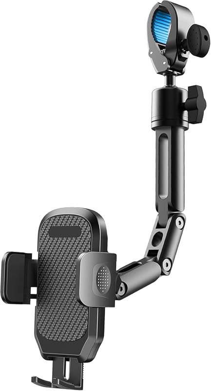 Quyee Car Phone Holder for Rear View Mirror, Aluminum Alloy, Multi-Ang