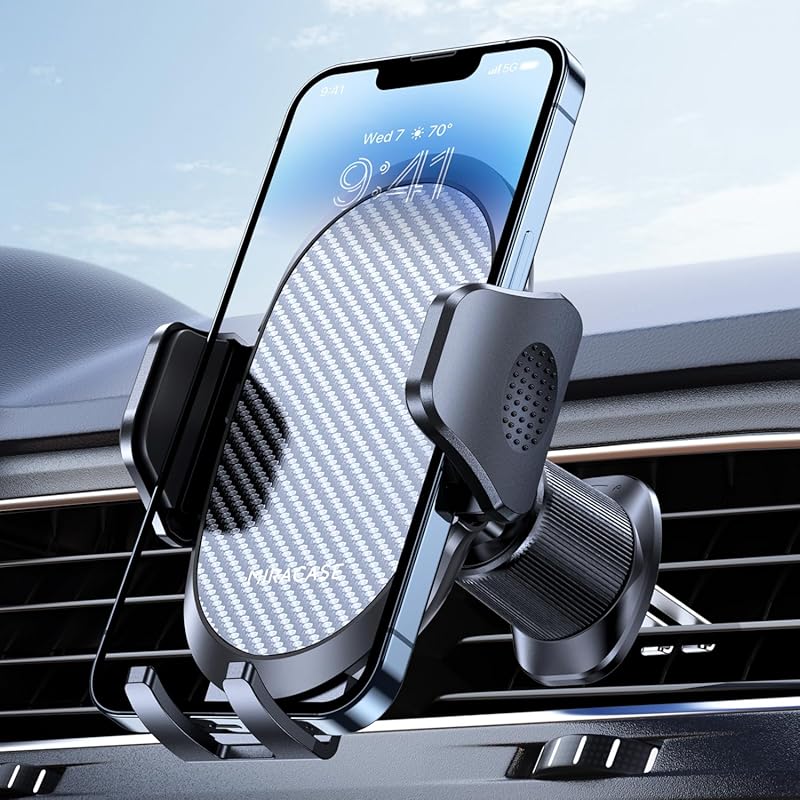 Miracase Air Vent Phone Holder with Metal Hook Clip – Fits iPhone, And
