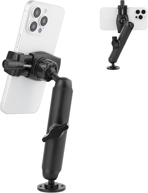 Mippko Universal Wall/Car/Boat Phone Mount with 360° Adjustable Alumin