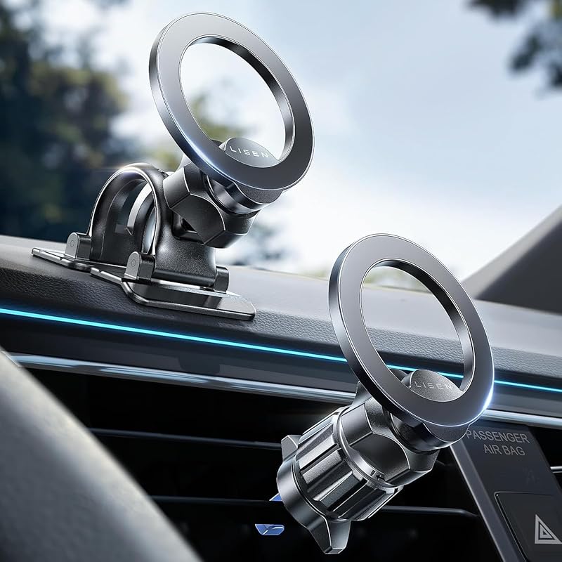 LISEN MagSafe Car Phone Mount – 2025 Ultra Magnetic Dashboard & Vent H