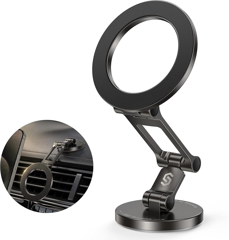 Syncwire All-Metal MagSafe Car Mount with Flexible 3-Axis Rotation for