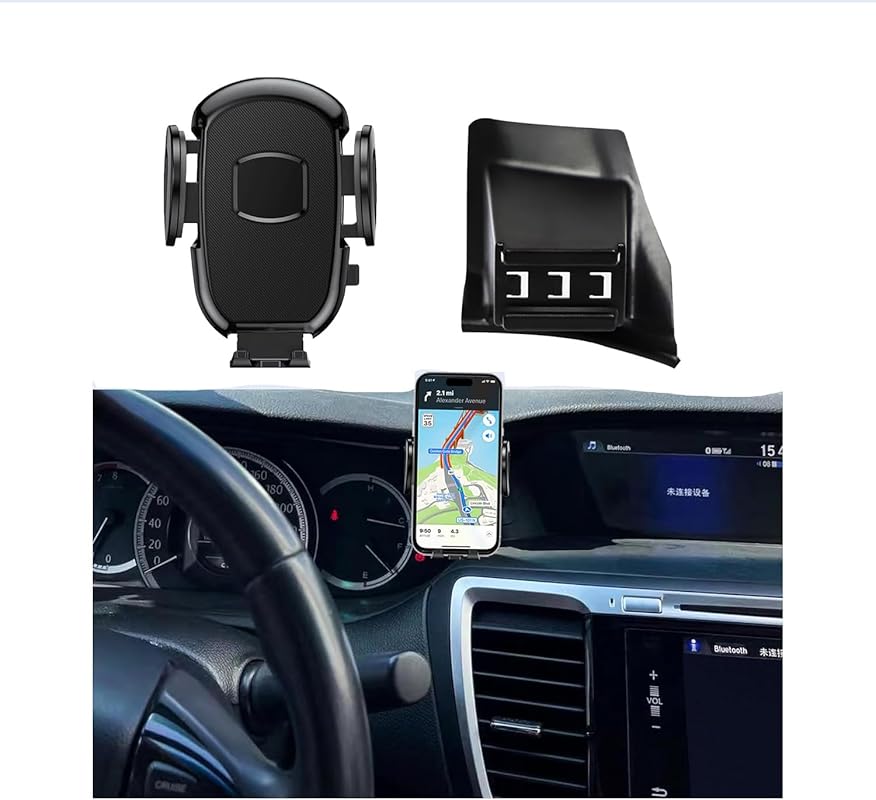 Embedded Car Phone Holder for Honda Accord 7th Gen 2003-2007, 360° Rot